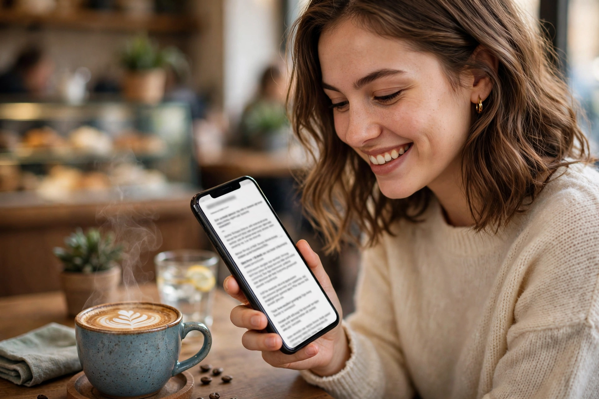 Reader staying on a long blog article on a phone