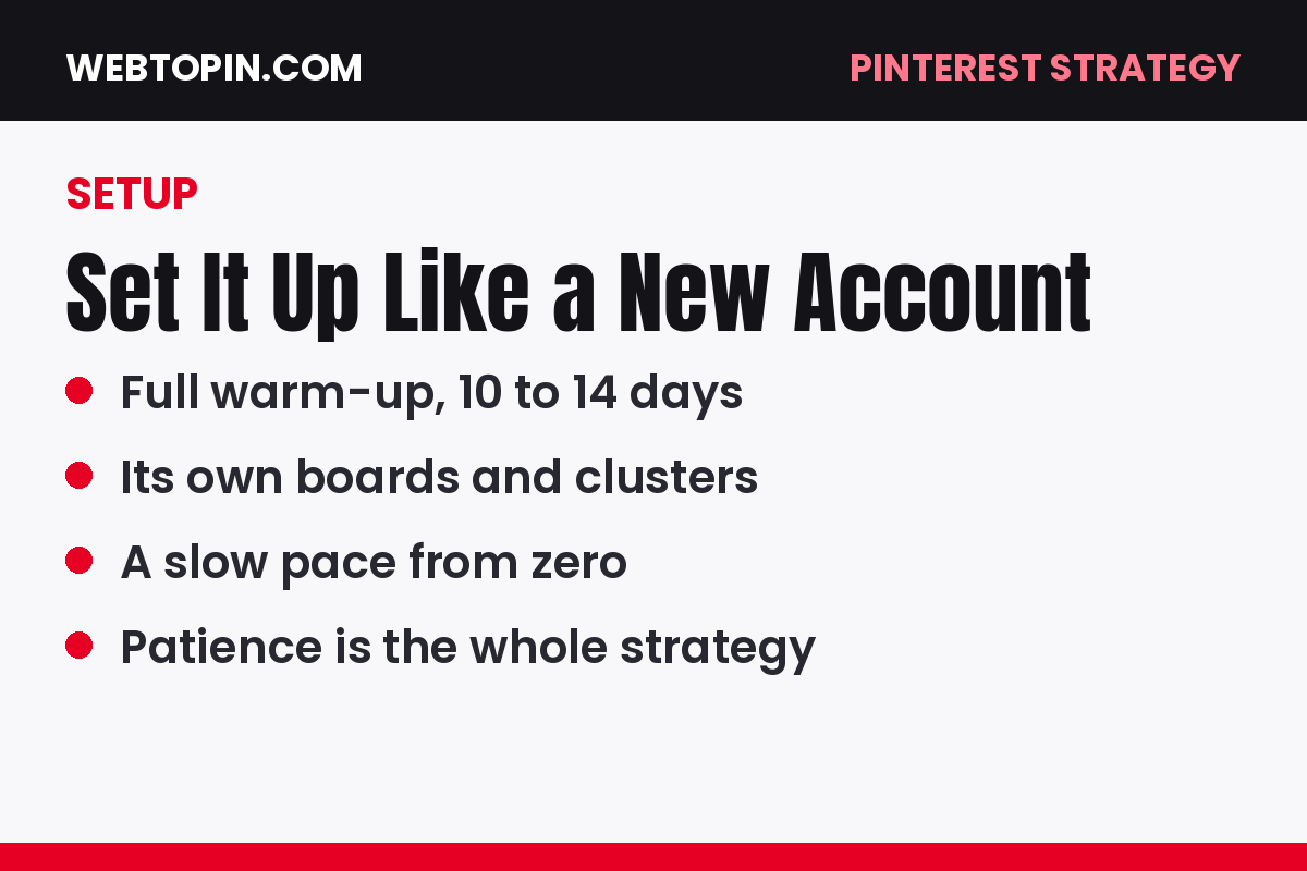 Card: set the second account up like a new one