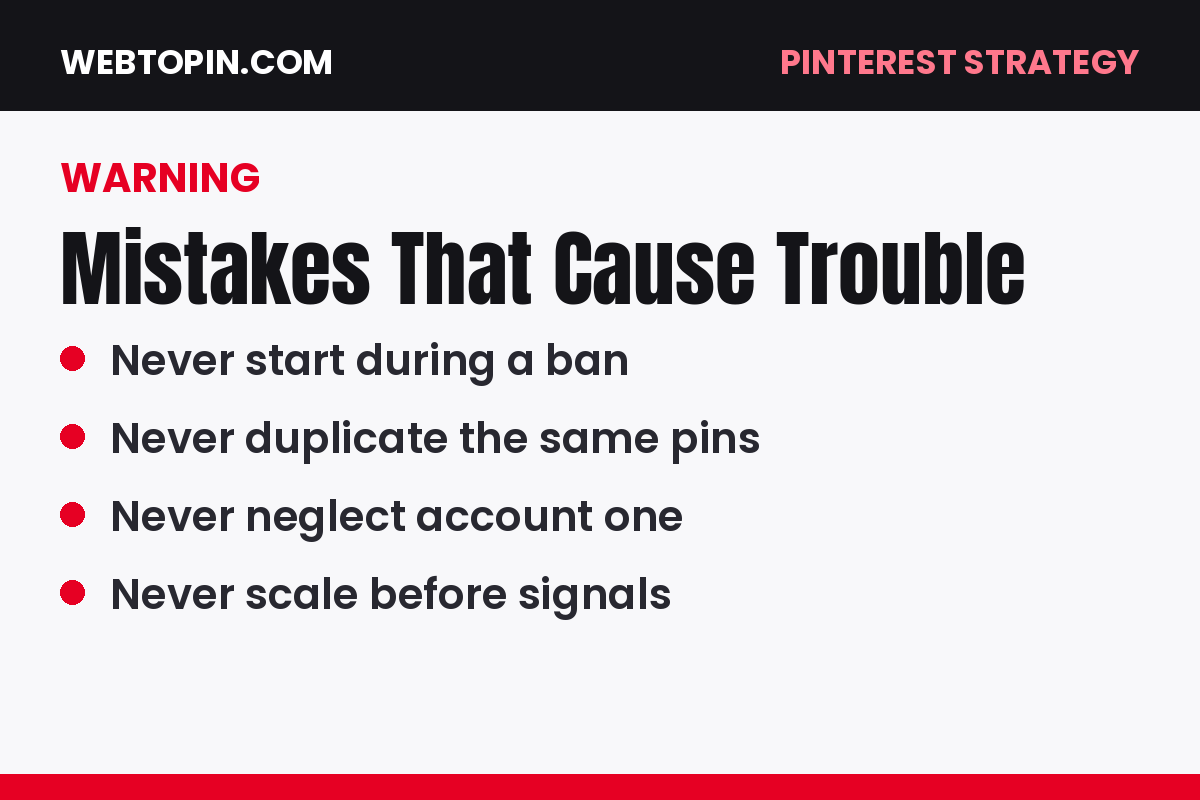 Card: mistakes that get second accounts in trouble